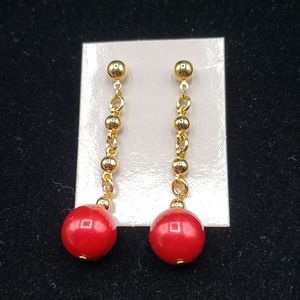 Vintage Avon metallic color drop earings